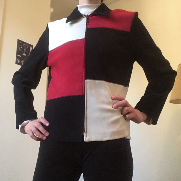 Cute block pattern light jacket - Picture 2 of 4